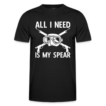 Chasse sous-marine Chasseur sous-marin Chasseur sous-marin - T-shirt sport Homme - noir - Devant - AI Model Male 178 dark (178cm)