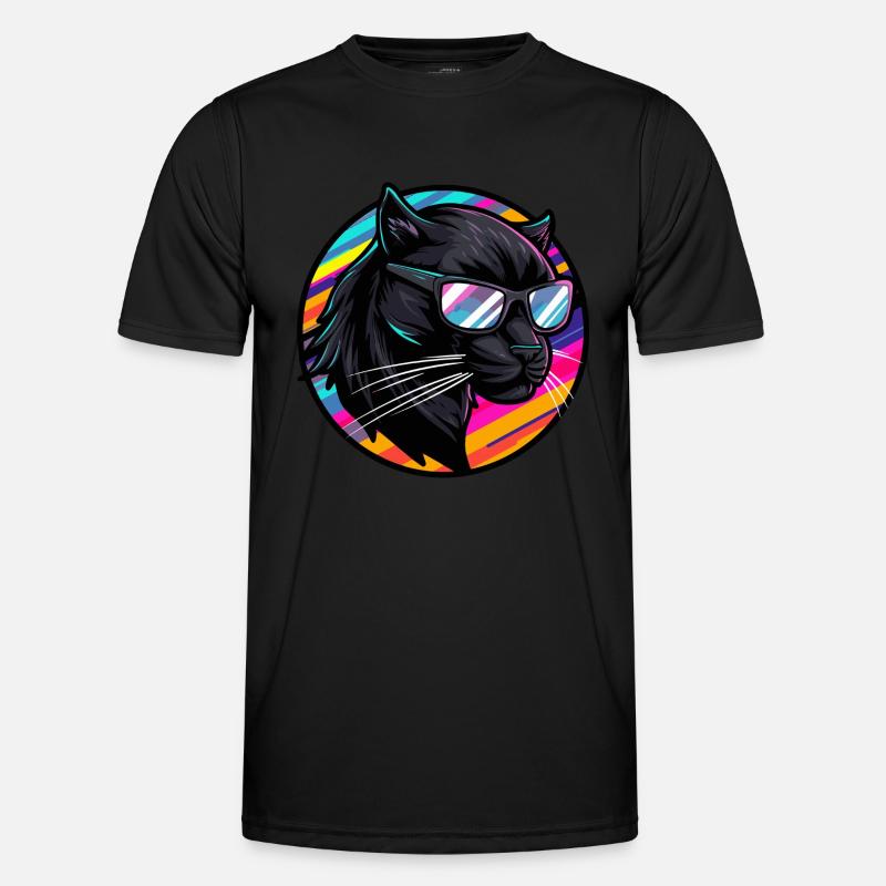 Panther Comic Cool - Men's Functional T-Shirt - black