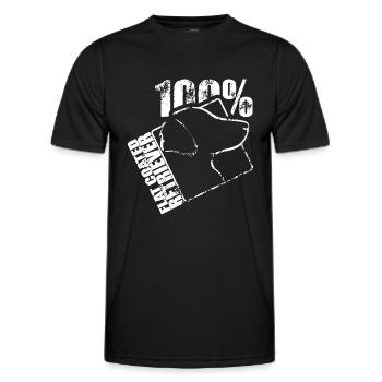 FLAT COATED RETRIEVER 100 - Männer Funktions-T-Shirt - Schwarz - Vorne - AI Model Male 178 dark (178cm)
