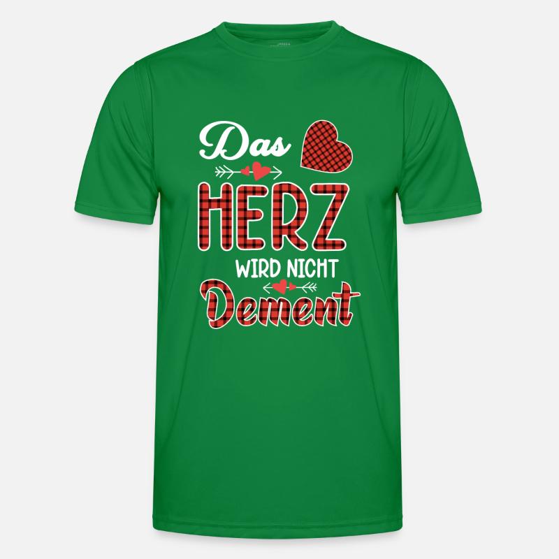 Das Herz wird nicht dement | Pflege mit Herz Männer Funktions-T-Shirt