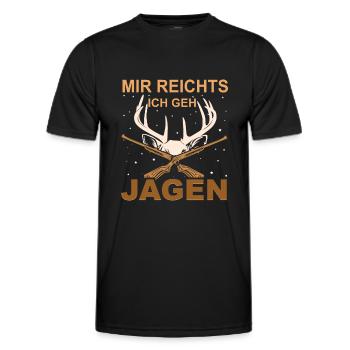 Mir reichts ich geh Jagen | Jäger & Förster - Männer Funktions-T-Shirt - Schwarz - Vorne - AI Model Male 178 dark (178cm)