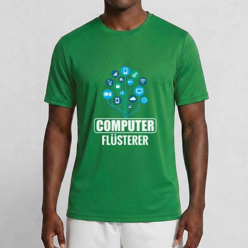Programmierer Informatik Admin Computer Flüsterer Männer Funktions-T-Shirt