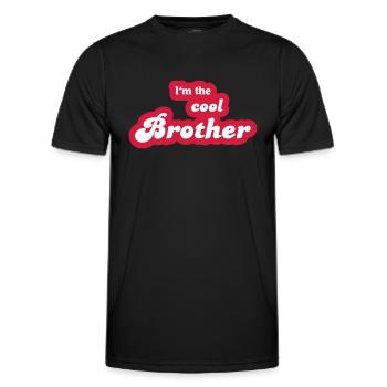 I'm the cool brother - T-shirt sport Homme - noir - Devant - AI Model Male 178 dark (178cm)