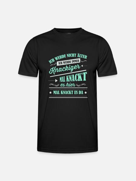Älter werden, Alter, Spruch - Männer Funktions-T-Shirt - Schwarz