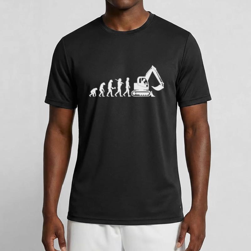 Excavator Driver Excavator Operator Evolution Gift Men's Functional T-Shirt