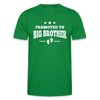 Promoted To Big Brother - Men's Functional T-Shirt - kelly green - Front - AI Model Male 178 dark (178cm)