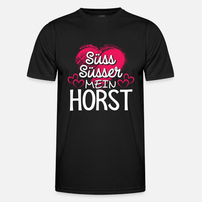 HORST - süss - Männer Funktions-T-Shirt - Schwarz