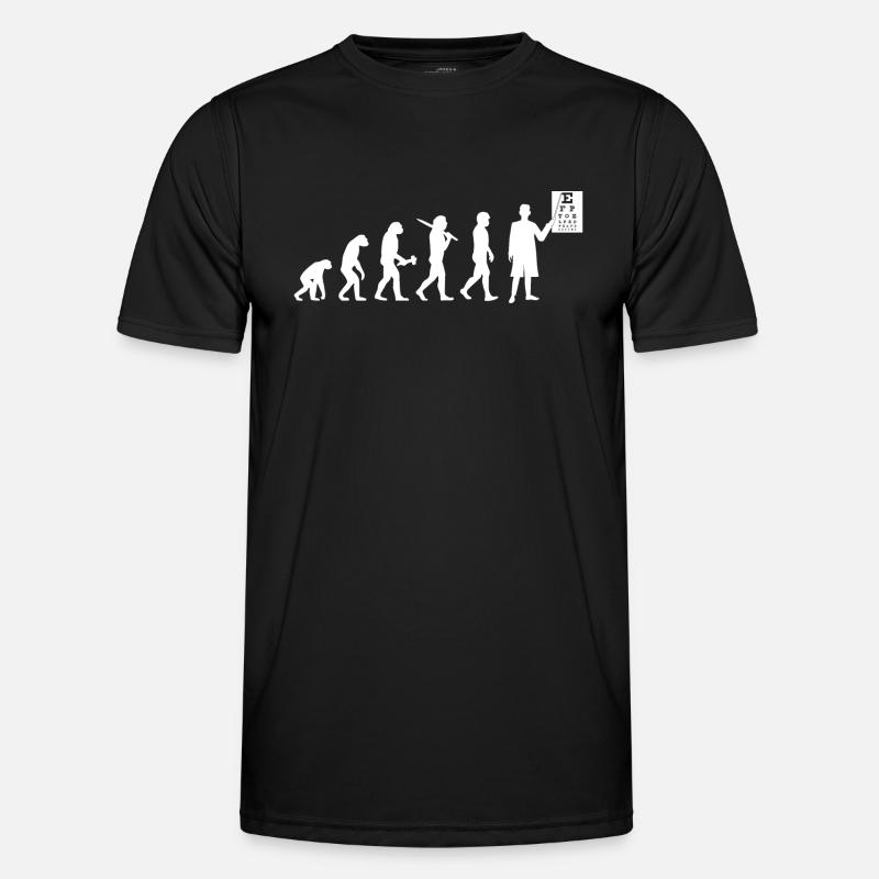 Augenoptiker Optiker Optometrie Evolution Geschenk - Männer Funktions-T-Shirt - Schwarz