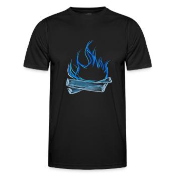 Feu de camp - T-shirt sport Homme - noir - Devant - AI Model Male 178 dark (178cm)