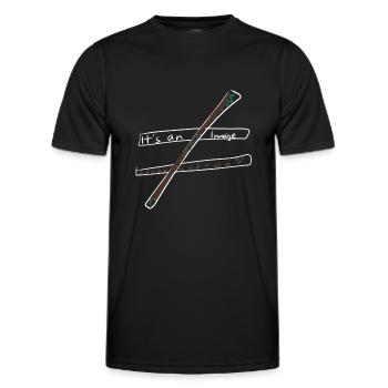 Calcul d’équation - T-shirt sport Homme - noir - Devant - AI Model Male 178 dark (178cm)