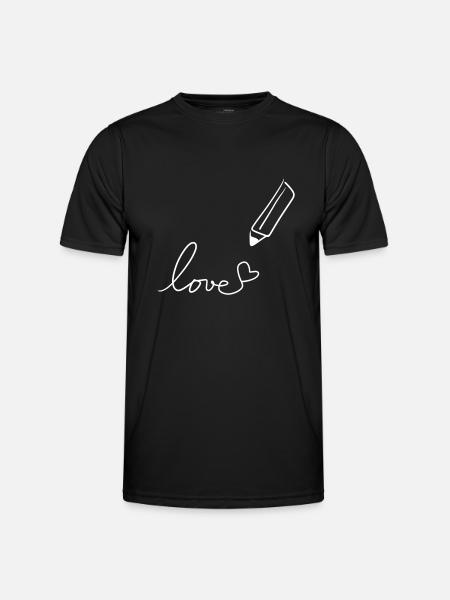 Drawing pen - Men's Functional T-Shirt - black