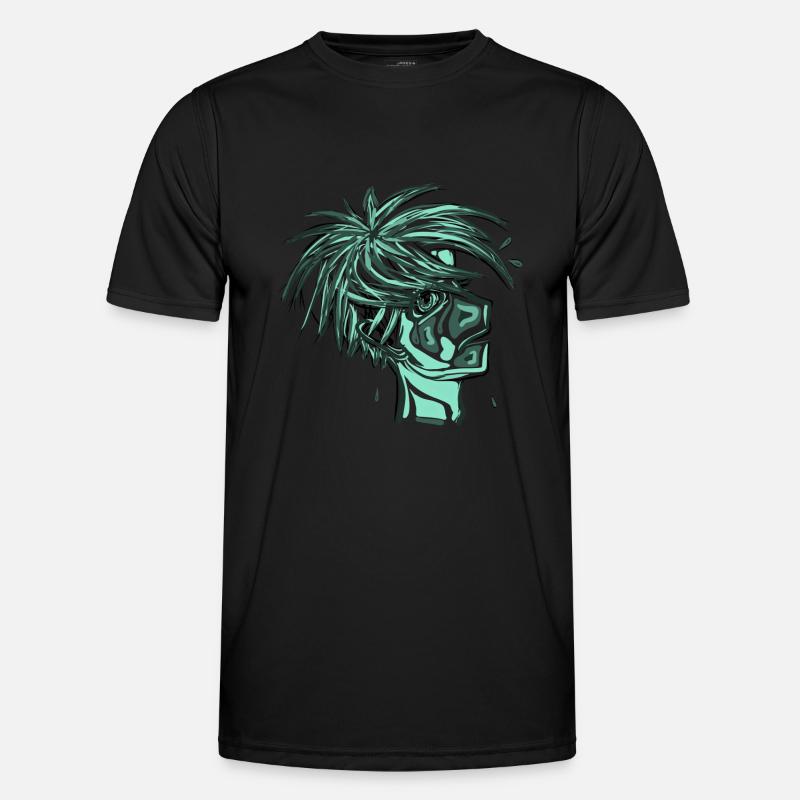 Manga Junge Männer Funktions-T-Shirt