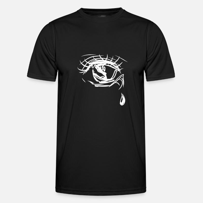 sad tear - Men's Functional T-Shirt - black