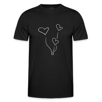 herzen herz - Männer Funktions-T-Shirt - Schwarz - Vorne - AI Model Male 178 dark (178cm)