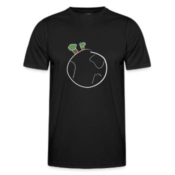 welt kugel - Männer Funktions-T-Shirt - Schwarz - Vorne - AI Model Male 178 dark (178cm)