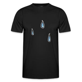 modèle d’eau de pluie le temps laisse tomber des larmes larmes - T-shirt sport Homme - noir - Devant - AI Model Male 178 dark (178cm)
