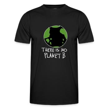climate protection climate change earth planet b - Men's Functional T-Shirt - black - Front - AI Model Male 178 dark (178cm)