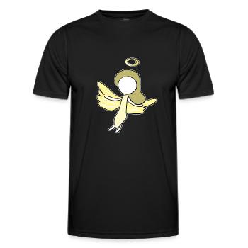 symbole de la femme protectrice des anges - T-shirt sport Homme - noir - Devant - AI Model Male 178 dark (178cm)
