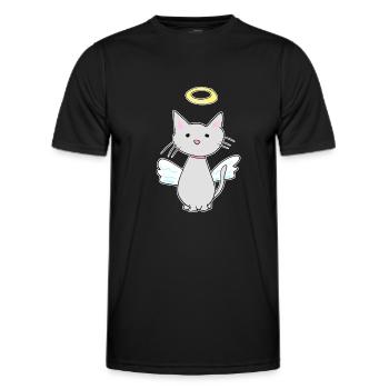 ange protecteur de chat animal de compagnie - T-shirt sport Homme - noir - Devant - AI Model Male 178 dark (178cm)