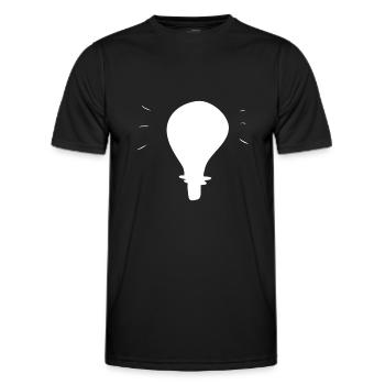 light bulb light symbol glow - Men's Functional T-Shirt - black - Front - AI Model Male 178 dark (178cm)