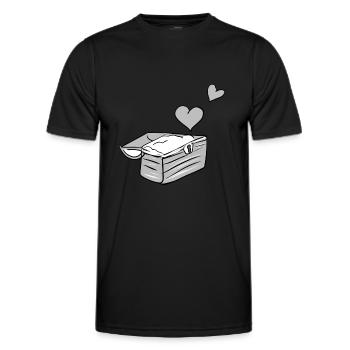 coffre au trésor symbole cœurs au trésor rouge - T-shirt sport Homme - noir - Devant - AI Model Male 178 dark (178cm)