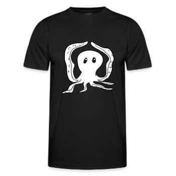 tanzender Oktopus lustig Tier Symbol - Männer Funktions-T-Shirt - Schwarz - Vorne - AI Model Male 178 dark (178cm)