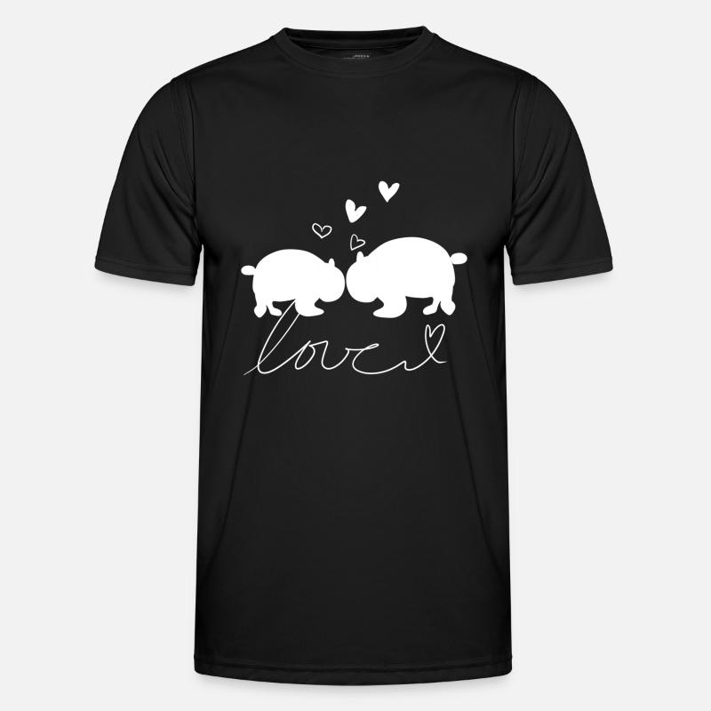 Dear Animals Pandas Panda Symbol - Men's Functional T-Shirt - black