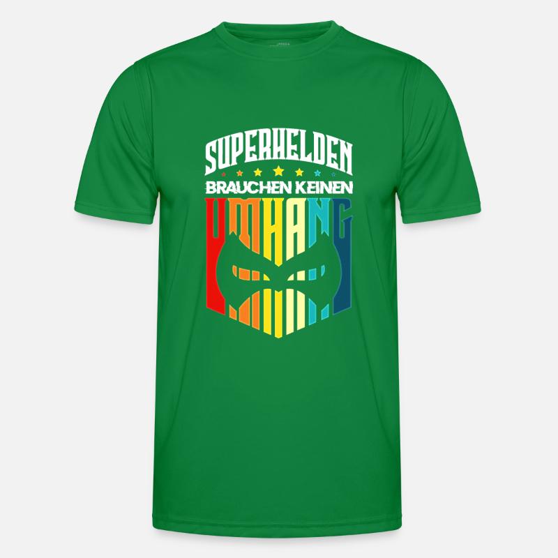 Superhelden Umhang Männer Funktions-T-Shirt