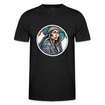 Indigena - T-shirt sport Homme - noir - Devant - AI Model Male 178 dark (178cm)