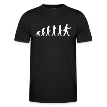 Postman Postman Evolution Gift Delivery Man - Men's Functional T-Shirt - black - Front - AI Model Male 178 dark (178cm)
