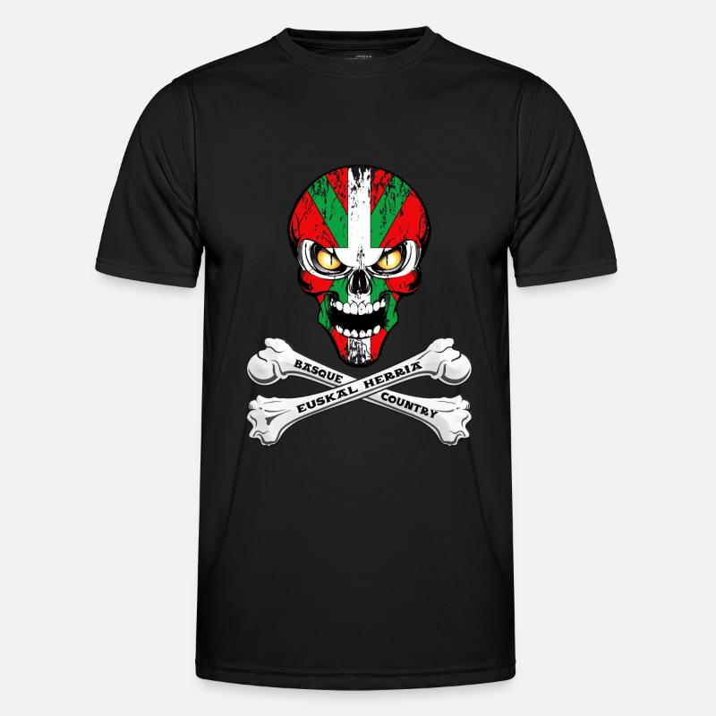 Basque skull - Men's Functional T-Shirt - black