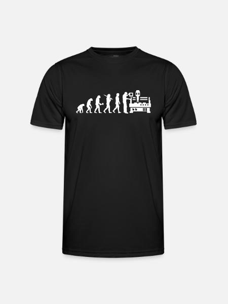 Zerspanungsmechaniker Dreher Fräser Evolution - Männer Funktions-T-Shirt - Schwarz