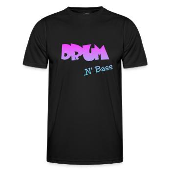 Drum n Bass, Techno, Minimal - Männer Funktions-T-Shirt - Schwarz - Vorne - AI Model Male 178 dark (178cm)