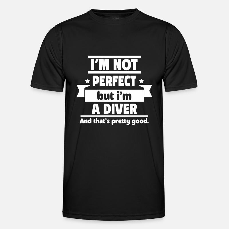 Pas parfait, mais un plongeur - T-shirt sport Homme - noir