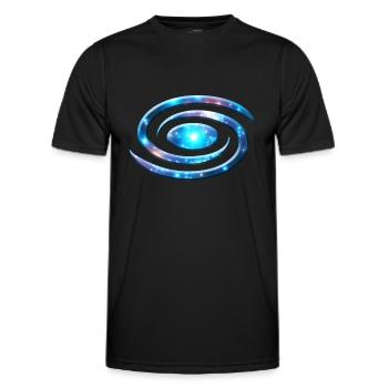 Spiral galaxy, universe, cosmos, milky way - Männer Funktions-T-Shirt - Schwarz - Vorne - AI Model Male 178 dark (178cm)