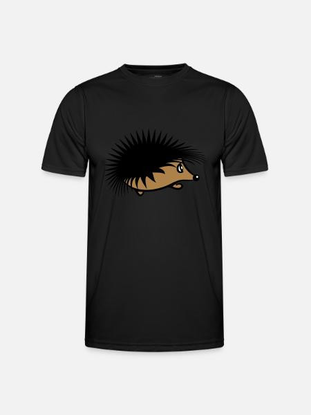 Douce nature hérisson - T-shirt sport Homme - noir