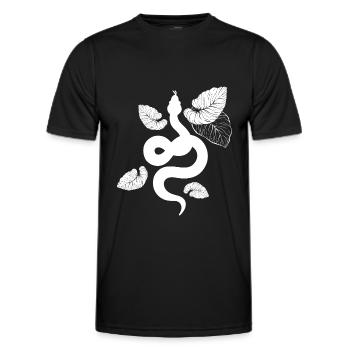 Schlange - Snake / Naturschutz - Green Planet - Männer Funktions-T-Shirt - Schwarz - Vorne - AI Model Male 178 dark (178cm)