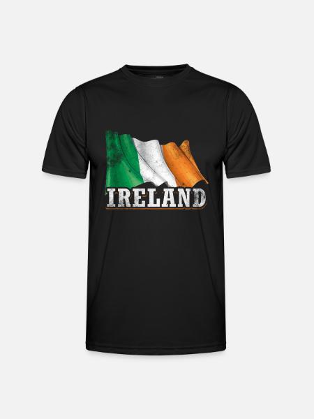 Irlande Drapeau - T-shirt sport Homme - noir