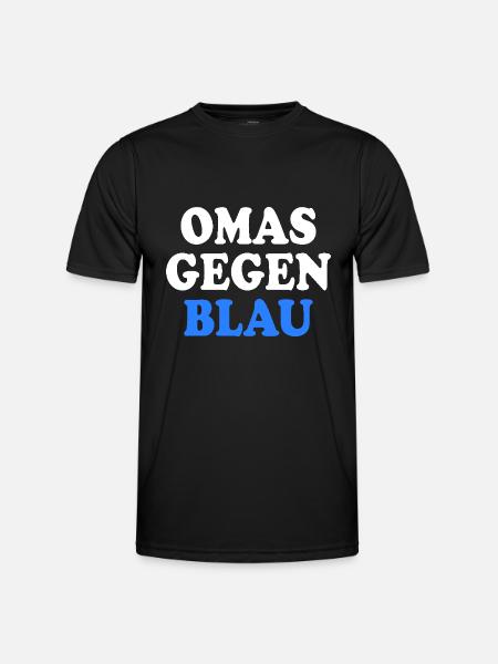 Omas gegen blau - Männer Funktions-T-Shirt - Schwarz