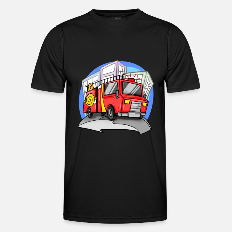 Fire brigade fire engine - Men's Functional T-Shirt - black