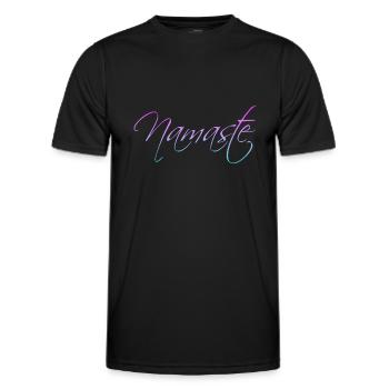 Namaste - Männer Funktions-T-Shirt - Schwarz - Vorne - AI Model Male 178 dark (178cm)