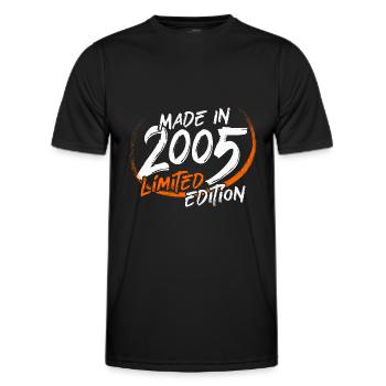 Jahrgang 2005 geboren 16 Geburtstag 16 Jahre - Männer Funktions-T-Shirt - Schwarz - Vorne - AI Model Male 178 dark (178cm)