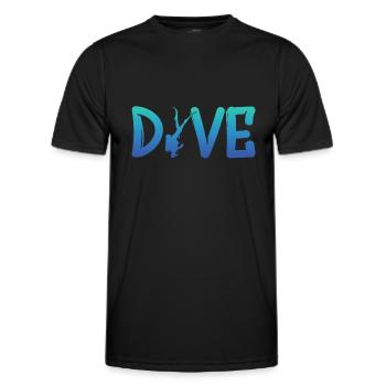 DIVE - Männer Funktions-T-Shirt - Schwarz - Vorne - AI Model Male 178 dark (178cm)