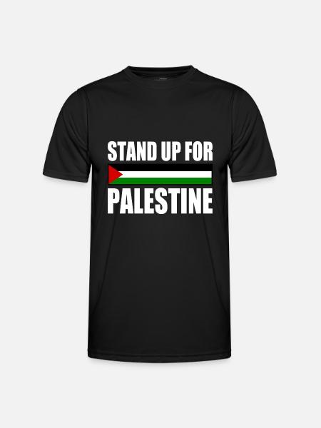 stand up for palestine - Men's Functional T-Shirt - black