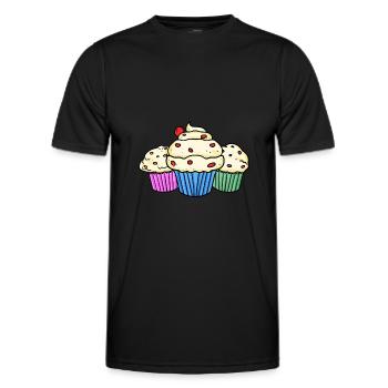 Muffin - Men's Functional T-Shirt - black - Front - AI Model Male 178 dark (178cm)