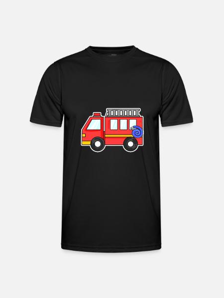 Fire truck - Men's Functional T-Shirt - black