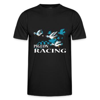 Pigeon pigeons pigeons élevage de pigeons - T-shirt sport Homme - noir - Devant - AI Model Male 178 dark (178cm)