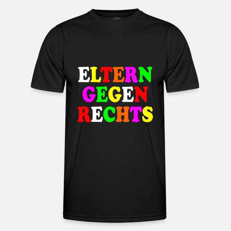 Eltern gegen rechts - Männer Funktions-T-Shirt - Schwarz