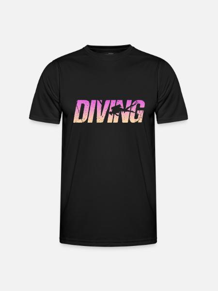 Tauchen Diving - Männer Funktions-T-Shirt - Schwarz