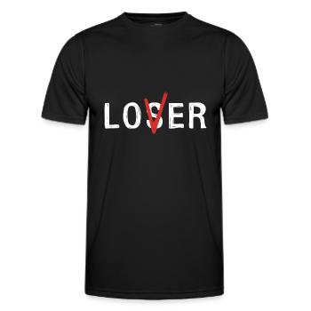 Loser or Lover - Men's Functional T-Shirt - black - Front - AI Model Male 178 dark (178cm)